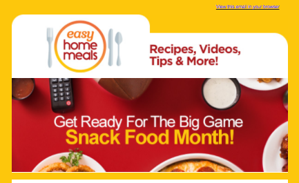 Easy Home Meals Newsletter
