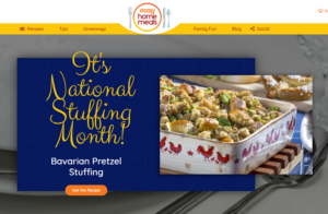 Screenshot of Easy Home Meals website homepage