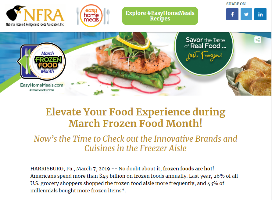 Press Releases National Frozen & Refrigerated Foods Association