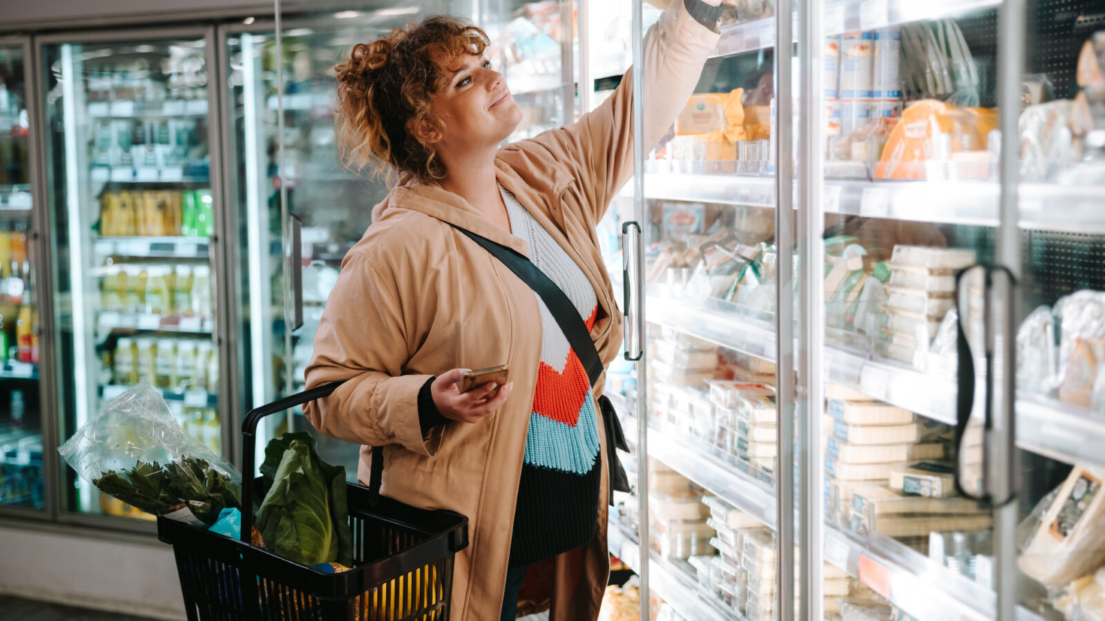 Woman shopping groceries