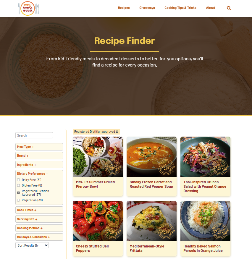 EHM RD Approved Recipes